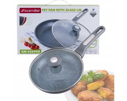 Granitine Koekenpan 20cm met Deksel - Geschikt voor Inductie