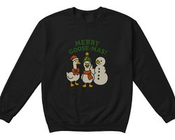 Grappig Kerst Sweater – Merry Goose-Mas! – Vrolijke Kerst Outfit – Unisex Sweater voor Dames & Heren – Humor Cadeau