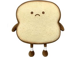 Grappig Toast Kussen, Schattig Pluche Brood Kussen voor Kinderen en Volwassenen, Decoratie voor Thuis en Slaapkamer (Bruin)