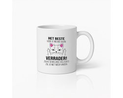 Grappige Afscheid Kat Mok 330 ml – “Het Beste Voor Jouwe Baan Verrader!” Koffiemok – Humoristisch Cadeau voor Collega