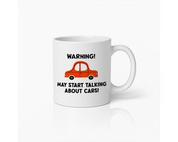 Grappige Auto Liefhebber Mok 330ml – Waarschuwing Kan Beginnen Over Auto’s – Perfect Cadeau voor Autoliefhebbers & Monteurs
