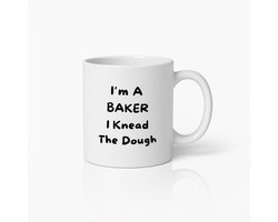 Grappige Bakkers Koffiemok met "Ik Kneed het Deeg" Tekst – Leuk Cadeau voor Bakkers & Broodliefhebbers