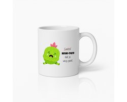 Grappige Cactus Cartoon Mok met Nederlandse Tekst – Uniek Humoristisch Cadeau voor Plantenliefhebbers