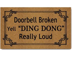 Grappige Deurmat 17,7 x 29,5 inch Antislip Rubberen Vloerkleed voor Hal en Keuken