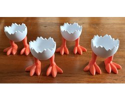 Grappige Eierdopjes met Pootjes – leuk design met kippen pootjes. Uniek & Speels Ontbijt Accessoire – Set van 2