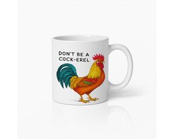 Grappige Haan Mok 330ml – Don’t Be a Cock-erel – Sarcastische Koffiebeker – Humoristisch Cadeau voor Vrienden of Collega’s