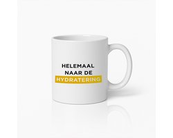 Grappige ‘Helemaal Naar de Hydratering’ Mok – Humoristische Keramische Koffiemok voor Thuis en Kantoor