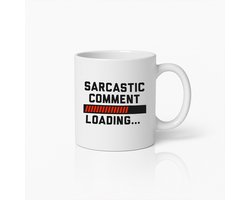 Grappige Koffiemok met "Sarcastische Opmerking Laden" Tekst – Humoristisch Cadeau voor Vrienden & Collega’s
