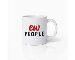 Grappige Mok 330ml – “Ew People” Quote Beker – Sarcastisch Cadeau voor Introverten, Kantoor Humor Drinkbeker