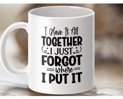 grappige mok, humor cadeau, sarcasme mok, koffiemok, ik heb het allemaal, vergeetachtig, nieuwigheid mok, koffie cadeau, cadeau idee, verjaardagscadeau, feestdagcadeau, uniek cadeau, memorabel cadeau