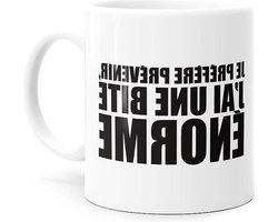 Grappige mok met inscriptie "Grote hap Tasse"