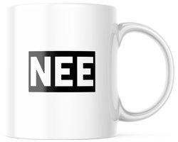 Grappige Mok met tekst: "NEE" | Grappige Cadeaus | Koffiemok | Koffiebeker | Theemok | Theebeker