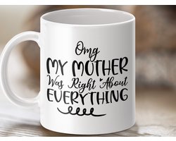 grappige mok, moederdag cadeau, mama mok, mama had gelijk, leuke spreuk mok, idee cadeau moeder, beste moeder ooit, theemok, koffiemok, omg mama mok, geschenk voor mama, leuke mama cadeau, mok met tekst