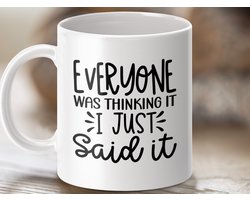 grappige mok, mok met tekst, koffiemok cadeau, sarcasme cadeau, spreuk mok, nieuwigheid mok, koffie cadeau, cadeau voor haar, cadeau voor hem, cadeau idee, leuke mok, unieke mok, iedereen dacht het