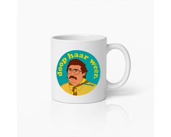 Grappige Nederlandse Quote Mok - "Doop Haar Weer" met Retro Cartoon Ontwerp - Humoristisch Cadeau voor Fans van Nederlandse Popcultuur