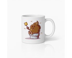 Grappige Poep Emoji Mok – Hilarisch Cadeau voor Vrienden, Collega’s & Liefhebbers van Toilethumor
