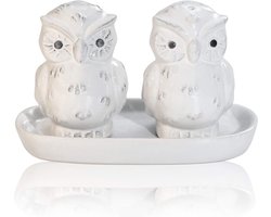 Grappige porseleinen zout- en pepervaatjes - brutale zoutvaatjes - kruidendispenser - housewarmingscadeau - huwelijkscadeau - verjaardagscadeau voor koppels - paars wit Zoutvaatje