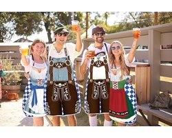 Grappige Schort Set van 2 voor BBQ en Bavarian Koken - Perfect voor Oktoberfest en Feestelijke Barbecues