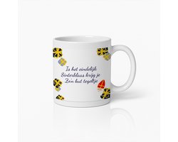 Grappige Sinterklaas Mok 330ml – “Is het eindelijk Sinterklaas krijg je zo’n kut tegeltje” Humoristische Nederlandse Koffiemok, Perfect Cadeau voor Sinterklaas
