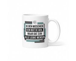 Grappige Tekst Koffiemok – “Ik Ben Misschien Een Beetje Gek, Maar Dat Zijn Alle Leuke Mensen” – 330 ml Keramische Mok Cadeau