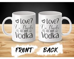 Grappige Wodka Mok, Anti Valentijnscadeau, Single Leven, Drinkmok, Gelegenheidscadeau, Nieuwigheid Mok