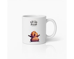Grappige WTF Levensquote Mok met Schattige Cartoon Hamster – Humoristische Koffiebeker voor Stressvermindering en Dagelijkse Motivatie