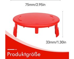 Grastrimmer Spoelafdekking - Hoogwaardig ABS - Set van 3 - Rood