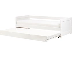 GRAVELINES - Onderschuifbed - Wit - 90 x 200 cm - Hout
