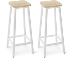 Gravora Industriële Barkruk Set van 2 - Moderne Design Krukken met Voetsteun