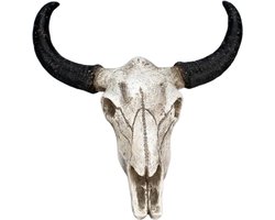 GreatGift - Wanddecoratie - Stoere Eyecatcher & Uniek Cadeau voor Elk Interieur - Stieren Schedel - Skull - 23cm - Gemaakt van Polyresin