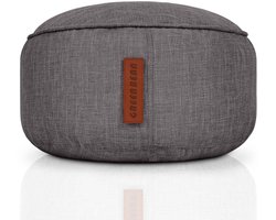 Green Bean® "Home Linen" poef 45x25cm met EPS-korrelvulling - Voetenbank voor zitzakken - Donkergrijs