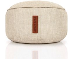 Green Bean® "Home Linen" poef 45x25cm met EPS-korrelvulling - Voetenbank voor zitzakken - Zand