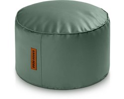 Green Bean® Kunstleren Poef - Poef met EPS-korrelvulling - 43 x 30 cm - Perfecte aanvulling op uw zitzak - Zitkubus Zitkussen Kruk Voetenbank - Donkerblauw