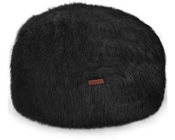 Green Bean® ronde poef met bontlook in 3 kleuren - zitkruk met vulling - afmetingen 45 x 25 cm - perfecte aanvulling op de zitzak - zitkubus zitkussen kruk zitkruk zwart