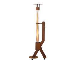 Green Flame Rocket Heater Corten Staal - Outdoor Pellet Patio- Terrasheater