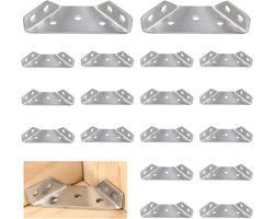 Green Glow - Hoekverbinder Meubelconstructie RVS - 10 Stuks - Universele Verbinder Met Schroeven voor Kast, Tafel en Stoel