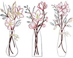 Green Glow - Metalen Bloemen Muurdecoratie voor Huis en Inwijdingscadeaus - Boho Wandkunst voor Rustieke Boerderijdecoratie met Minimalistisch Design