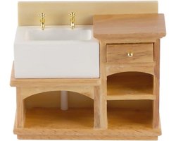 Green Glow - Poppenhuis Simulatie Meubels Mini Spoelbak Keuken - Decor Accessoires 1:12