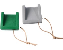 Green Glow - Rubberen Deurwig Set van 2 Stuks | Antislip Grijze Deurstoppers | Verstelbaar voor Deuropeningen van 5-20 mm | Installatie zonder Boren | Duurzame Deurstopper voor Thuis, Kantoor en Binnenshuis