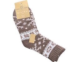 green-goose® Alpaca Damessokken - 1 Paar - Maat 39-42 - Beige - 95% Alpaca Wol - Heerlijk Zacht - Uitstekende Kwaliteit - Lekker Warm en Rekbaar