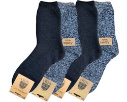 green-goose® Alpaca Herensokken - Wollen Sokken - 4 Paar - Blauw, Donker Grijs, Licht Grijs - 100% Alpaca Wol - Maat 39-42 - Heerlijk Warm en Rekbaar