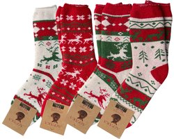 green-goose® Alpaca Sokken - Kerst - Dames - 2 Paar - 95% Alpaca Wol - Maat 35-38 - Heerlijk Warm en Rekbaar