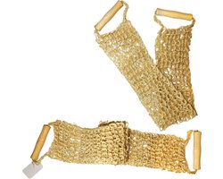 green-goose Rugscrubber Sisal Bamboe | Natuurlijke Rugspons | Rugschrobber | Biologisch Afbreekbaar