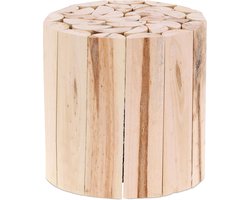 Green Harmony Plantenkruk Hout Rond Onbehandeld - Bloempotten Decoratie Plantentafel Binnen HxØ 20x20 cm Naturel Green Harmony - Plantentafel 1.0