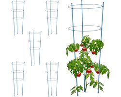 Green Harmony plantensteun set metaal kunststof 76 cm hoog verstelbare ringen klimplantensteun cirkel blauw Plantensteun halfrond 2.0