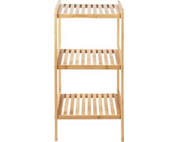 GreenBlue - Badkamerrek - Opbergrek - Keukenrek - bamboe rek - 370x330x780mm - 3 planken - GB321