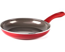 GreenChef Diamond inductie Koekenpan - Ø24 cm - keramisch - rood