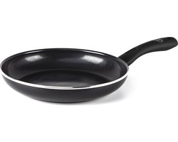 GreenChef Diamond Koekenpan 24cm - PFAS-vrije antikleeflaag - Koekenpan inductie - Keramische koekenpan - Ovenbestendig tot 160°C - Koelgreep - Zwart
