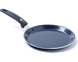 GreenChef Essentials Pannenkoekenpan 28cm - PFAS-vrije antikleeflaag - Koekenpan inductie - Keramische koekenpan - Ovenbestendig tot 180°C - Koudgrepen - Zwart