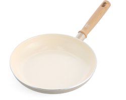 GreenChef Nordics keramische inductie koekenpan 24 cm - PFAS-vrij - Inductie pan - Vaatwasserbestendig - Ovenbestendig tot 160°C - keramische anti-aanbaklaag - Zonder deksel - Koelgreep - Crème